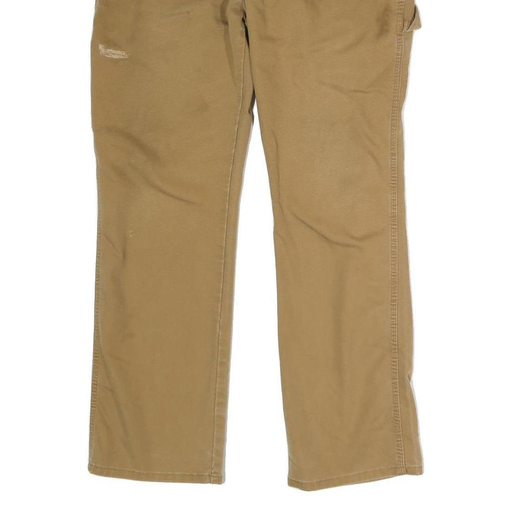 DICKIES Mens Regular Fit Beige Cotton Jeans W38 L31 Workwear Button Closure