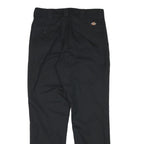 DICKIES Mens Regular Fit Black Trousers W31 L31 Cotton Blend Zip Closure