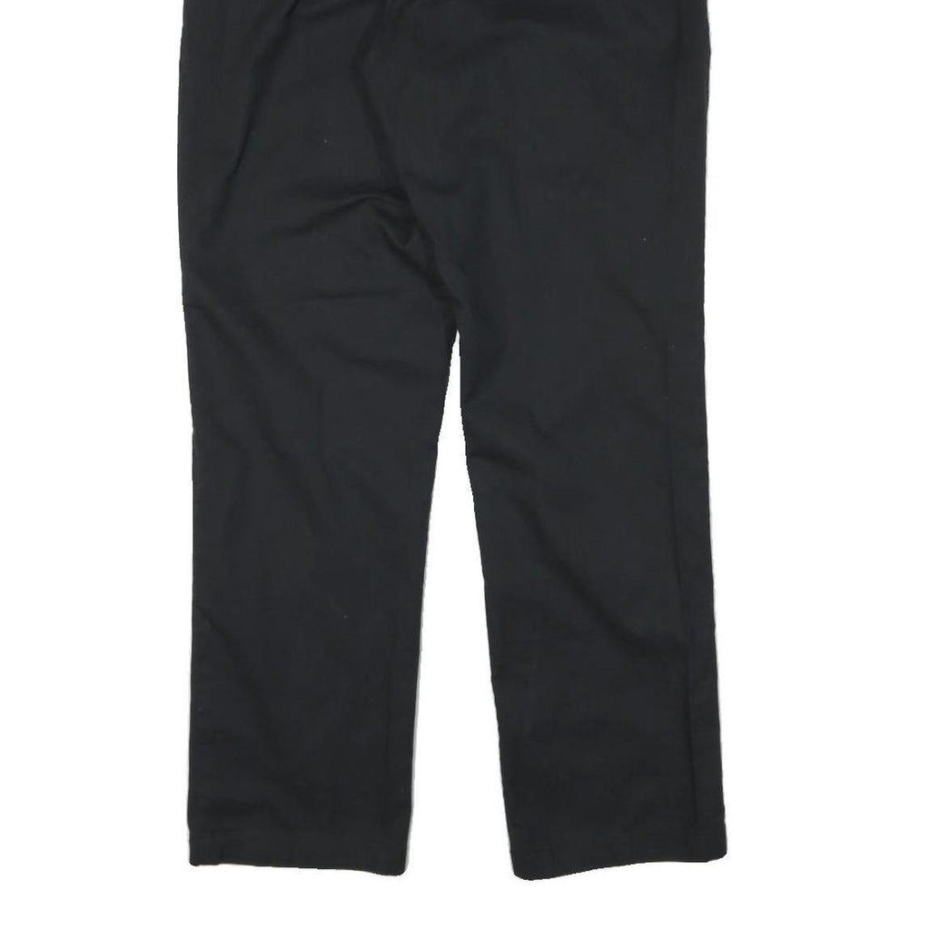 DICKIES Mens Regular Fit Black Trousers W31 L31 Cotton Blend Zip Closure