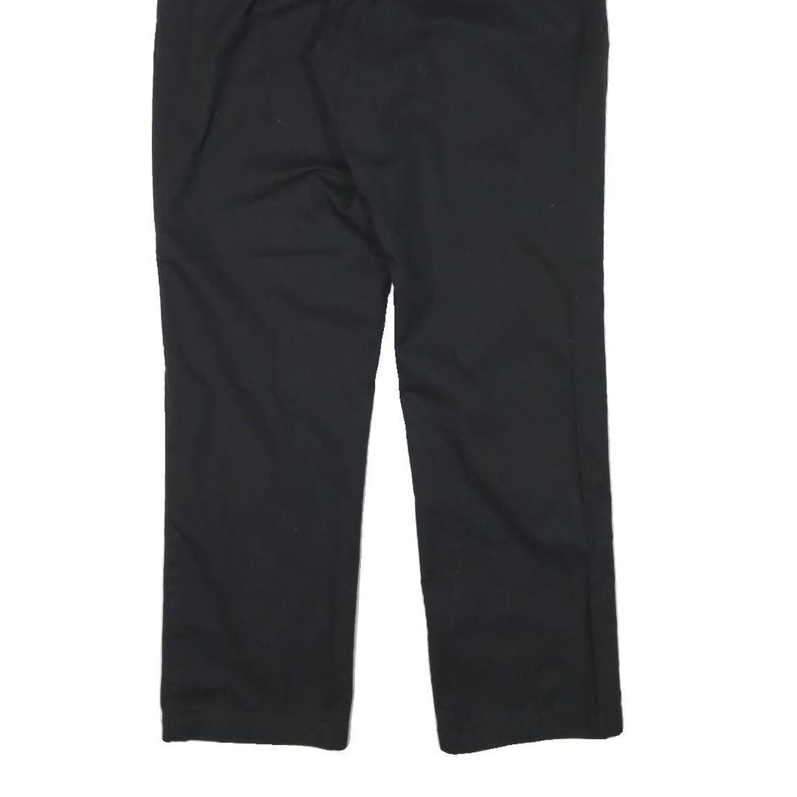 DICKIES Mens Regular Fit Black Trousers W31 L31 Cotton Blend Zip Closure