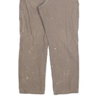DICKIES Mens Jeans Brown Cotton Blend Regular Straight Zip W32 L30 Workwear