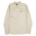 LYLE & SCOTT Mens Plain Shirt Beige Long Sleeve M