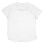 ADIDAS Womens White & Black Graphic T-Shirt L Short Sleeve Round Neck Sports