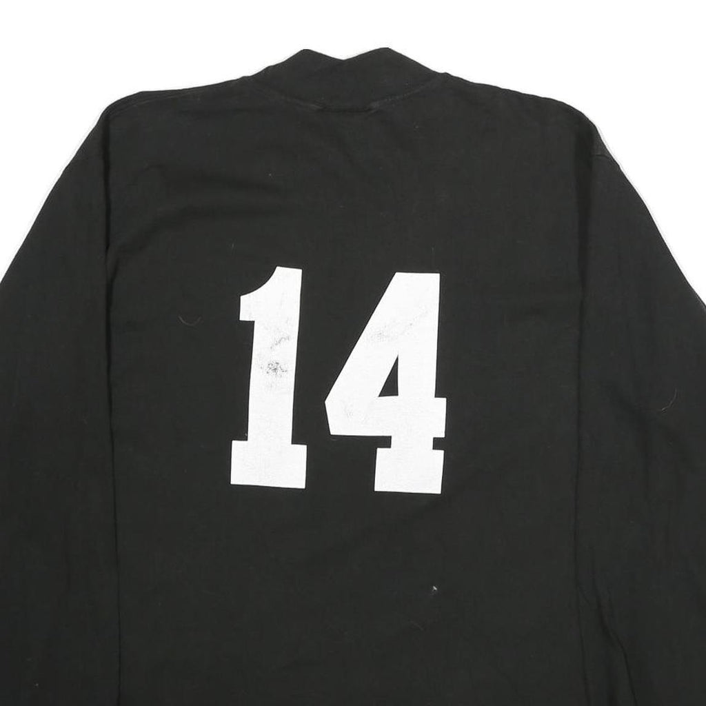 RUSSELL ATHLETIC Mens Black Liberty Baseball Graphic T-Shirt Long Sleeve Crew