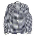 SOMMERMAN Womens Blue & White Polka Dot Shirt Long Sleeve Collared M Button Up