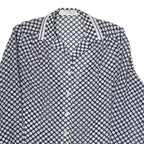 SOMMERMAN Womens Blue & White Polka Dot Shirt Long Sleeve Collared M Button Up