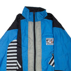 Mens Track Jacket Blue Colourblock XL