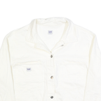 LEE Womens White Button Cotton Jacket 2XL Plain Classic Casual Fit