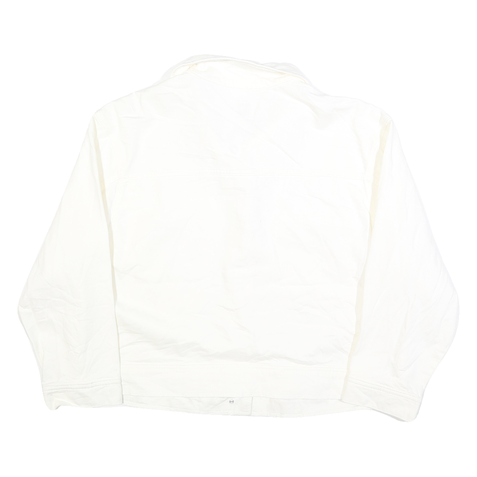 LEE Womens White Button Cotton Jacket 2XL Plain Classic Casual Fit