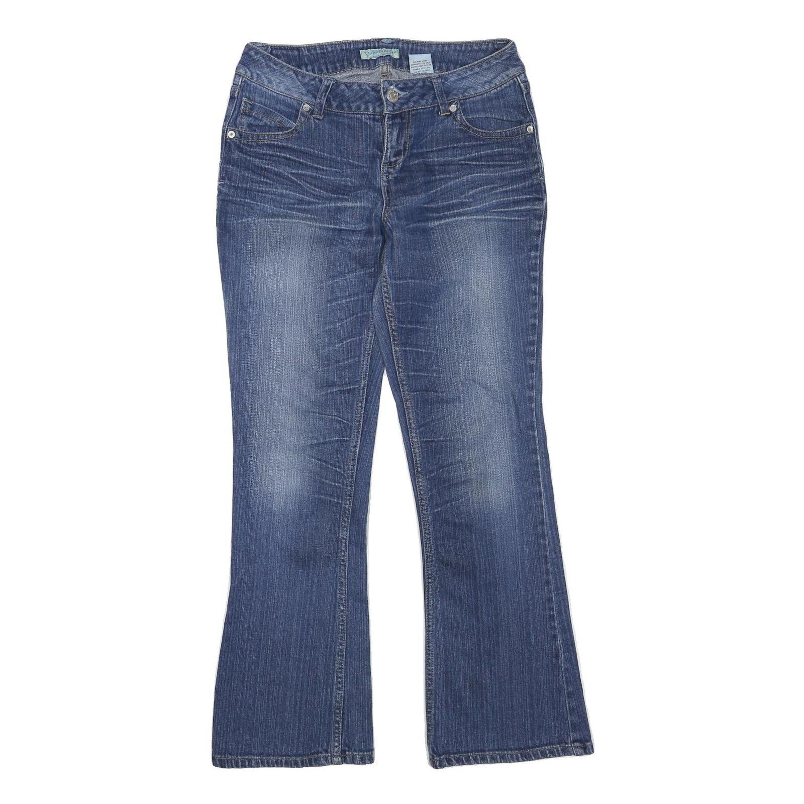 PARIS BLUES Womens Jeans Blue Regular Bootcut Denim Medium W28 L28 Stylish