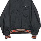 GEM SPORTSWEAR Mens Black Nylon Hoodie Jacket XL Plain Pullover Casual