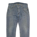 LEVI'S 501CT Mens Jeans Blue Regular Straight Denim Light W34 L29 Classic Button