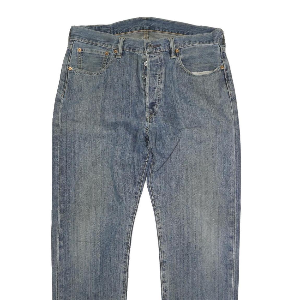 LEVI'S 501CT Mens Jeans Blue Regular Straight Denim Light W34 L29 Classic Button