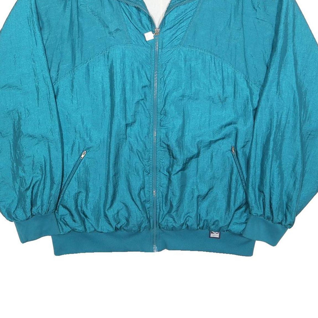 TRIGEMA Mens Blue Regular Jacket L Polyester Blend Plain Zip Casual Sportswear