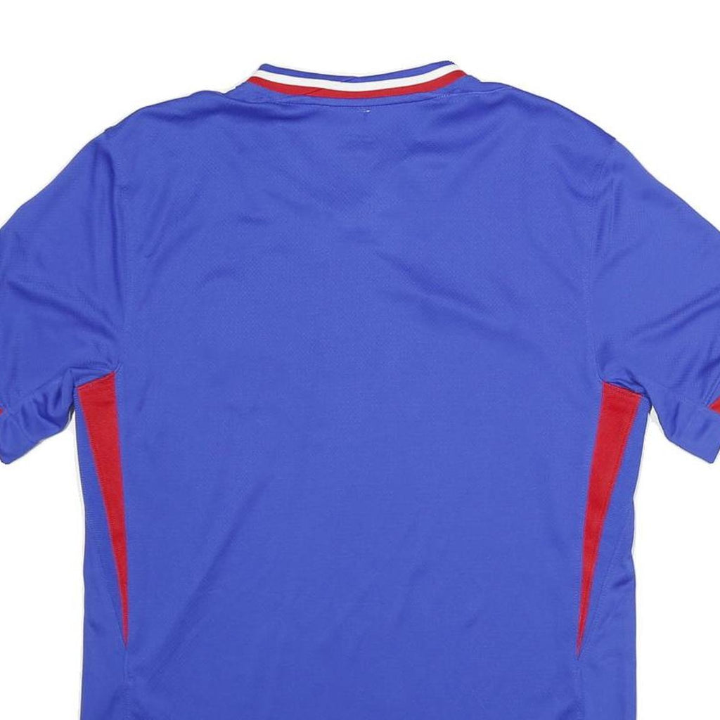 NIKE Mens Blue France Football Shirt S Short Sleeve V-Neck Embroidered Crest