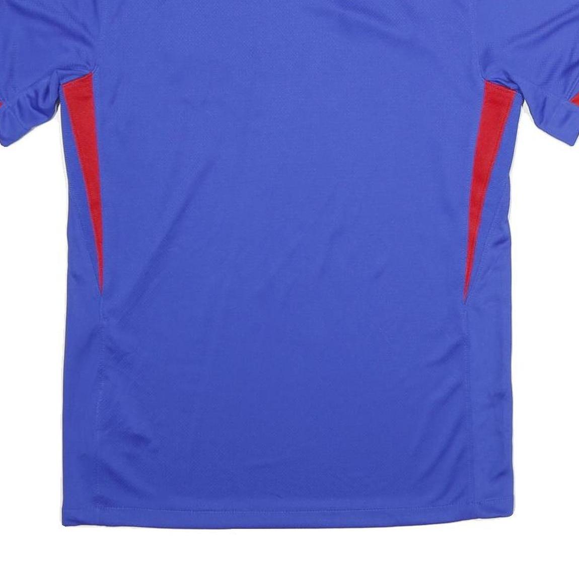 NIKE Mens Blue France Football Shirt S Short Sleeve V-Neck Embroidered Crest