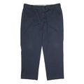 DICKIES Mens Polyester Blend Navy Classic Straight Trousers W42 L30 Workwear