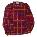 PIER BE Womens Printed Shirt Red Collared Long Sleeve Check UK 14
