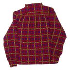 PIER BE Womens Printed Shirt Red Collared Long Sleeve Check UK 14