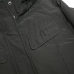 WOOLRICH Womens Black Cotton Blend Jacket S Hooded Zip Classic Fit Outerwear