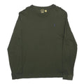 POLO RALPH LAUREN Mens Green Long Sleeve Crew Neck Cotton Blend T-Shirt L
