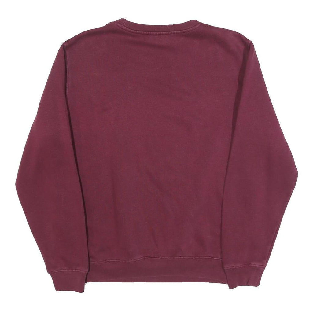 CHAMPION Mens Maroon Crew Neck S Cotton Blend Sweatshirt Pullover Logo