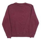 CHAMPION Mens Maroon Crew Neck S Cotton Blend Sweatshirt Pullover Logo
