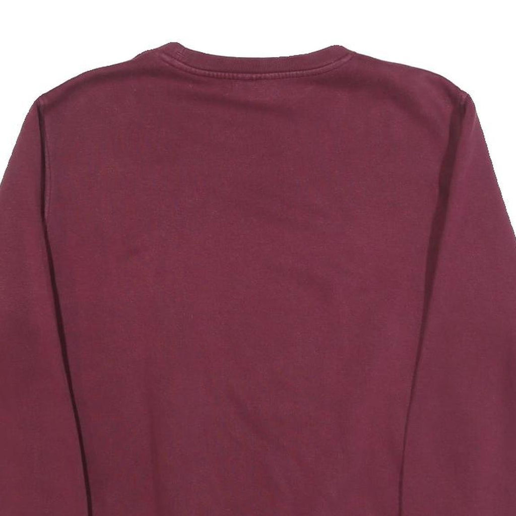 CHAMPION Mens Maroon Crew Neck S Cotton Blend Sweatshirt Pullover Logo