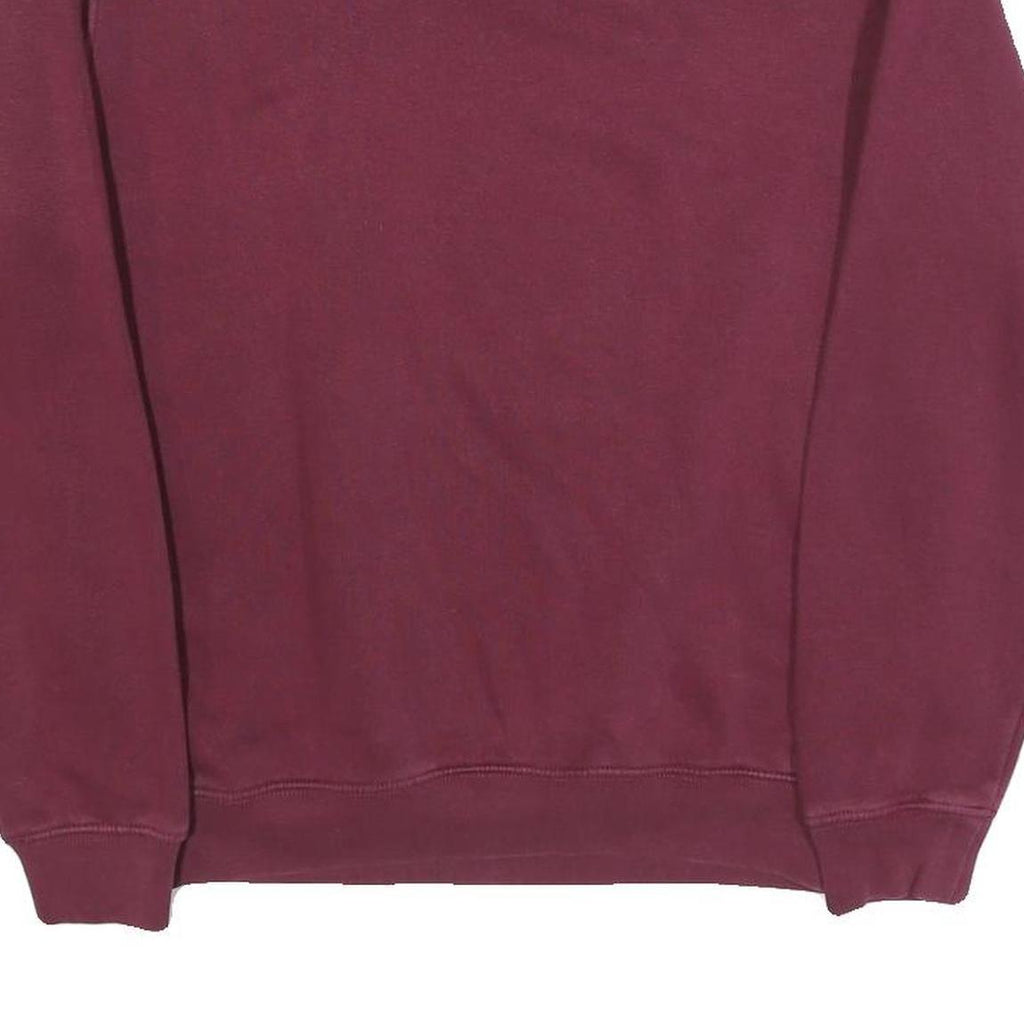 CHAMPION Mens Maroon Crew Neck S Cotton Blend Sweatshirt Pullover Logo