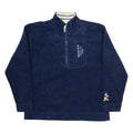 DISNEY Donald Duck Mens Fleece Blue 1/2 Zip Tight Knit M