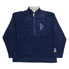 DISNEY Donald Duck Mens Fleece Blue 1/2 Zip Tight Knit M