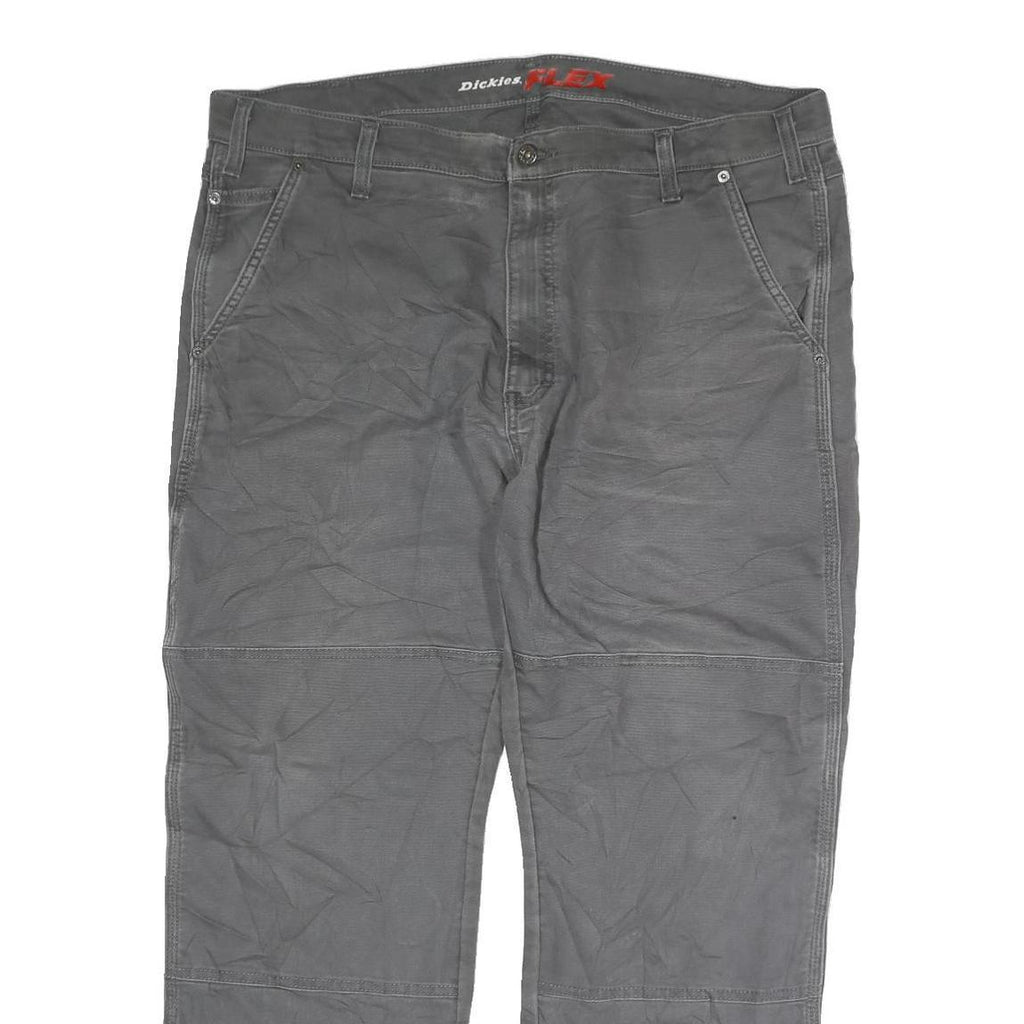 DICKIES Mens Regular Fit Grey Denim Jeans W40 L30 Workwear Durable Zip