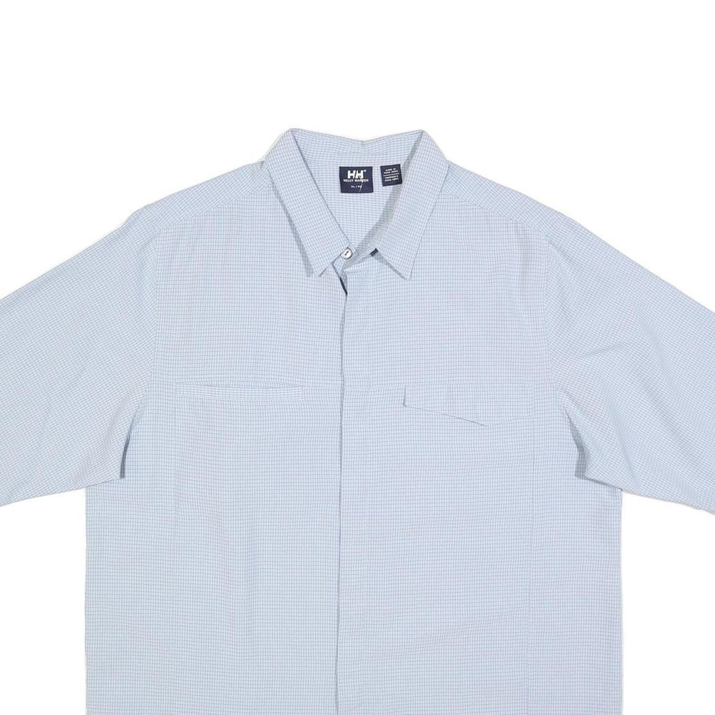 HELLY HANSEN Mens Blue Cotton Blend Shirt XL Casual Smart Lightweight