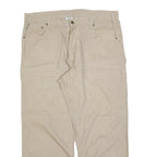 CARHARTT Mens Loose Beige Cotton Blend Trousers W40 L30 Zip Casual Workwear