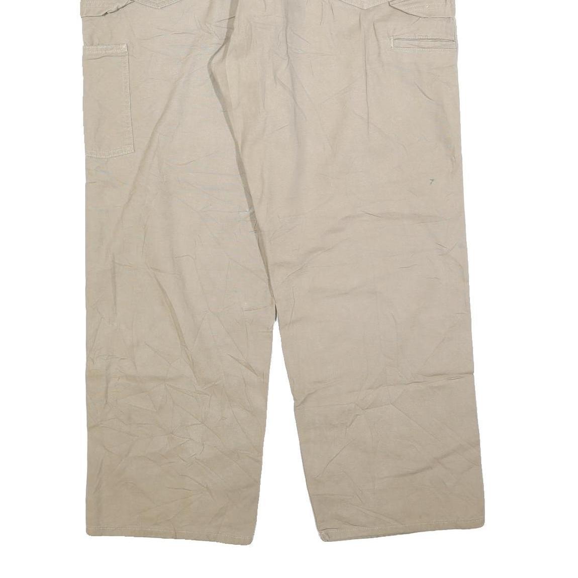 CARHARTT Mens Loose Beige Cotton Blend Trousers W40 L30 Zip Casual Workwear