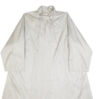 KRAUSE SENN Womens Cream Button Jacket S Polyester Plain Elegant Lightweight