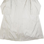 KRAUSE SENN Womens Cream Button Jacket S Polyester Plain Elegant Lightweight