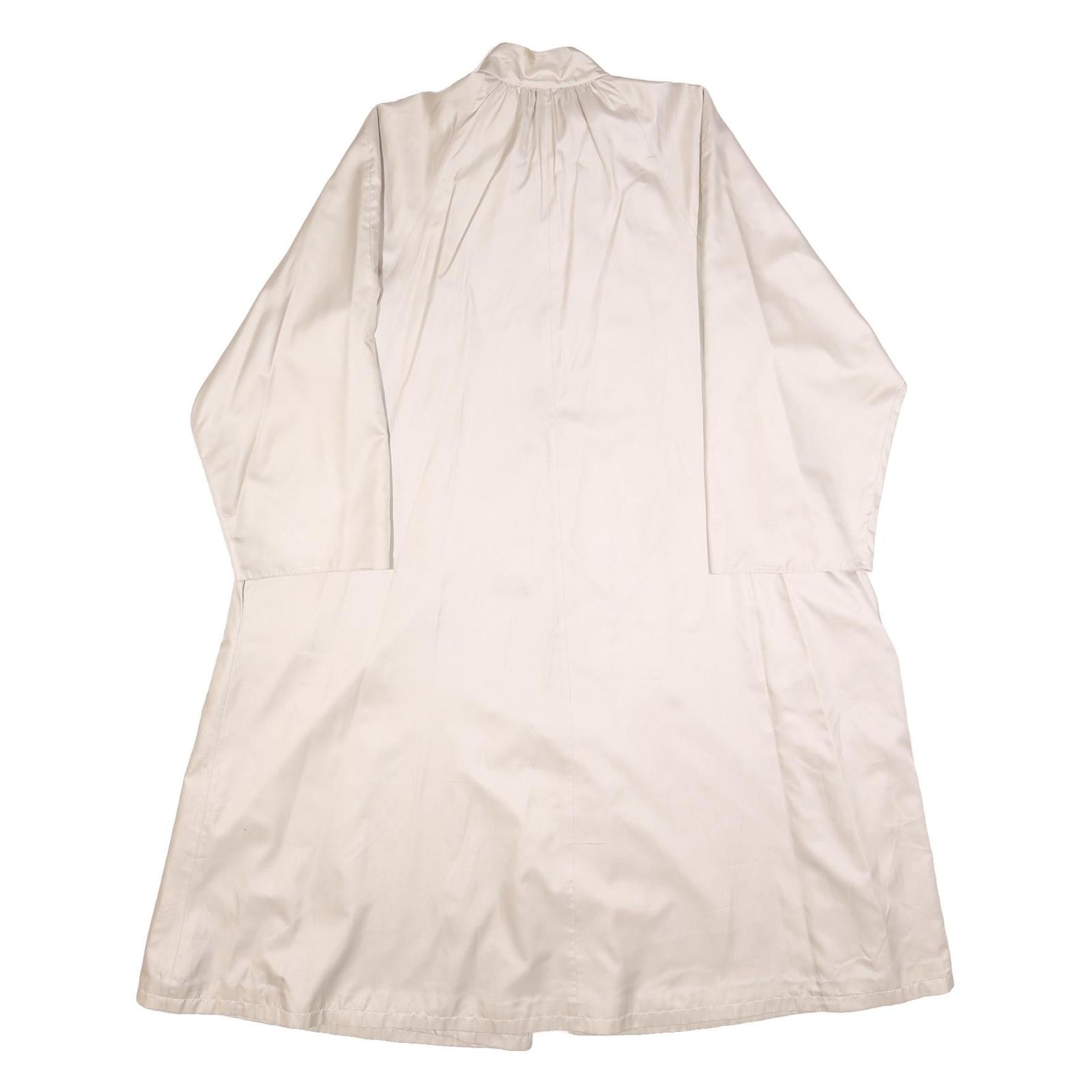 KRAUSE SENN Womens Cream Button Jacket S Polyester Plain Elegant Lightweight