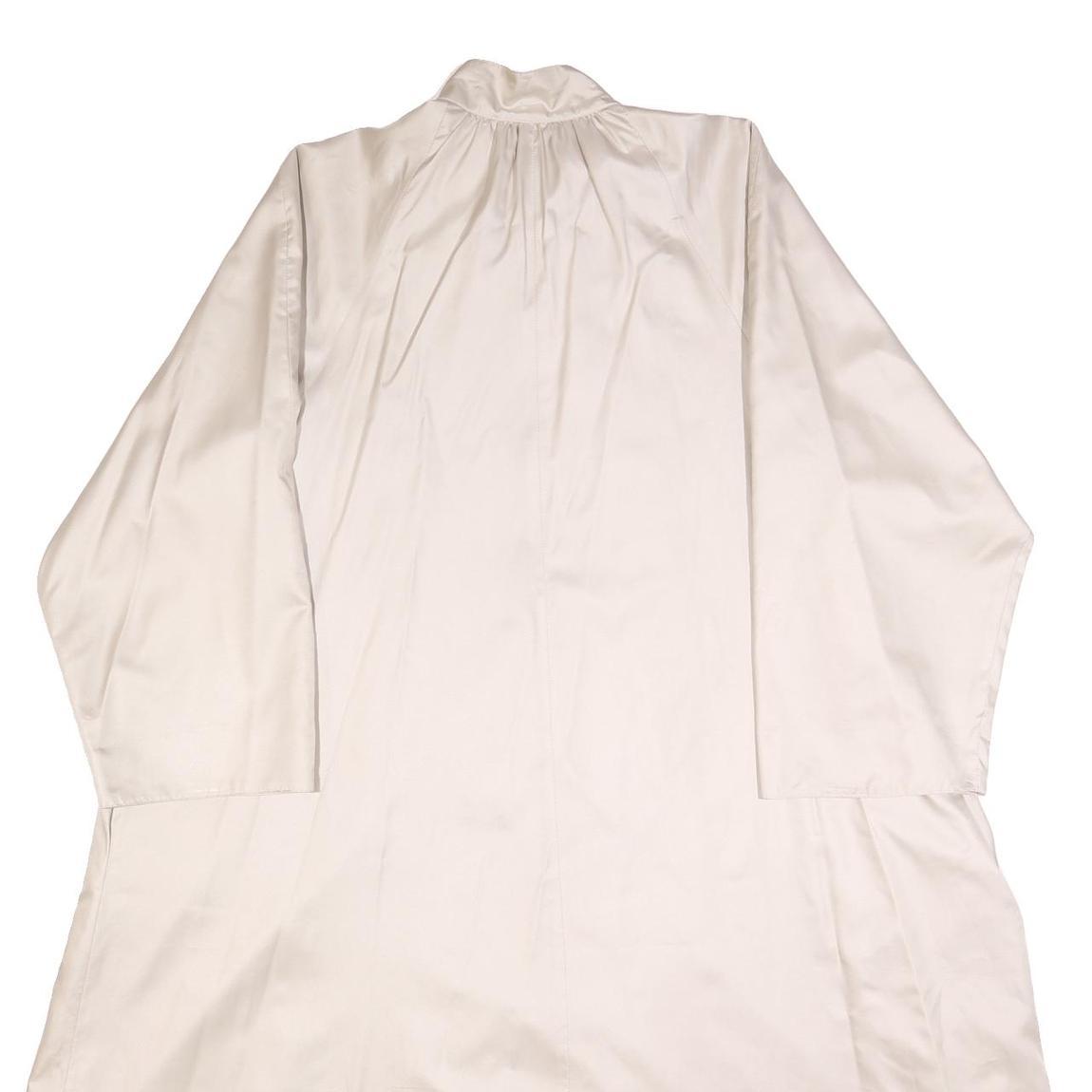 KRAUSE SENN Womens Cream Button Jacket S Polyester Plain Elegant Lightweight