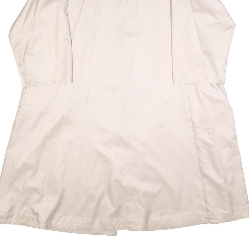 KRAUSE SENN Womens Cream Button Jacket S Polyester Plain Elegant Lightweight