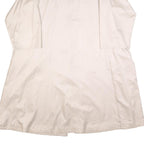 KRAUSE SENN Womens Cream Button Jacket S Polyester Plain Elegant Lightweight