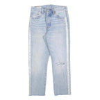 LEVI'S 501 Womens Jeans Blue Regular Straight Denim Light W28 L26 Button Fly