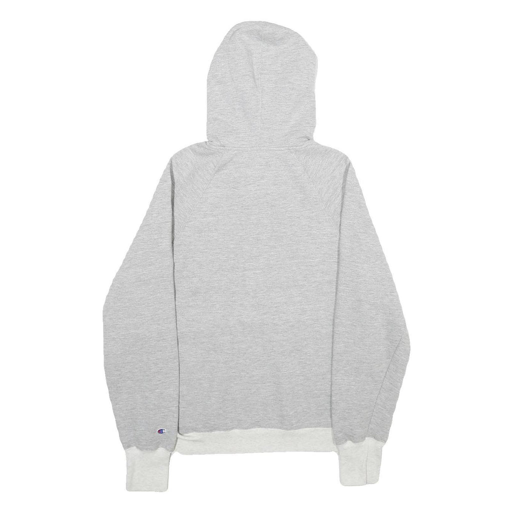 CHAMPION Mens Grey Cotton Blend Pullover Hoodie S Classic Logo Sweatshirt