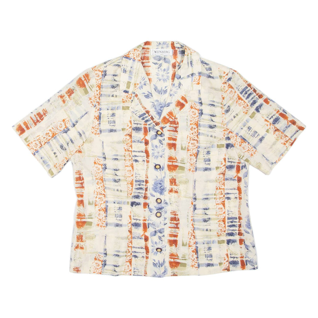 WEINBERG Mens Shirt Cream Floral S