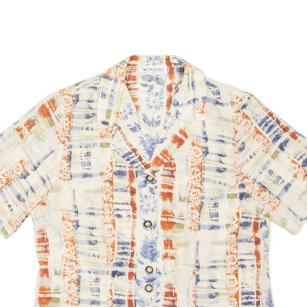 WEINBERG Mens Shirt Cream Floral S