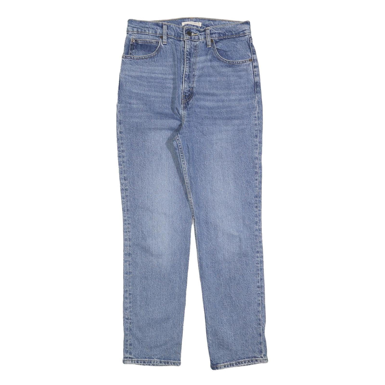 LEVI'S Womens Slim Blue Denim Medium Wash Jeans W28 L29 Classic Cotton Blend Zip