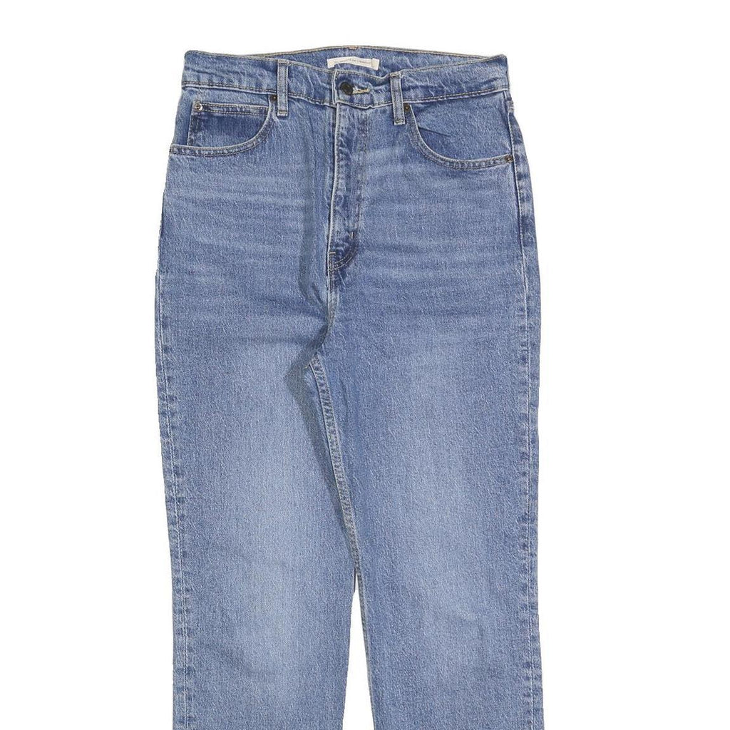 LEVI'S Womens Slim Blue Denim Medium Wash Jeans W28 L29 Classic Cotton Blend Zip