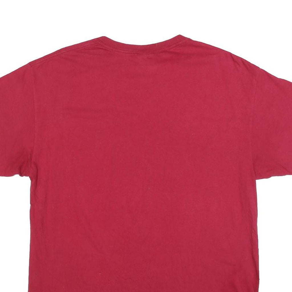 NEW AGENDA Mens Red Washington State Plain T-Shirt L Short Sleeve Crew Neck