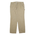 CARHARTT Womens Cotton Blend Beige Regular Fit Straight Leg Trousers W32 L32
