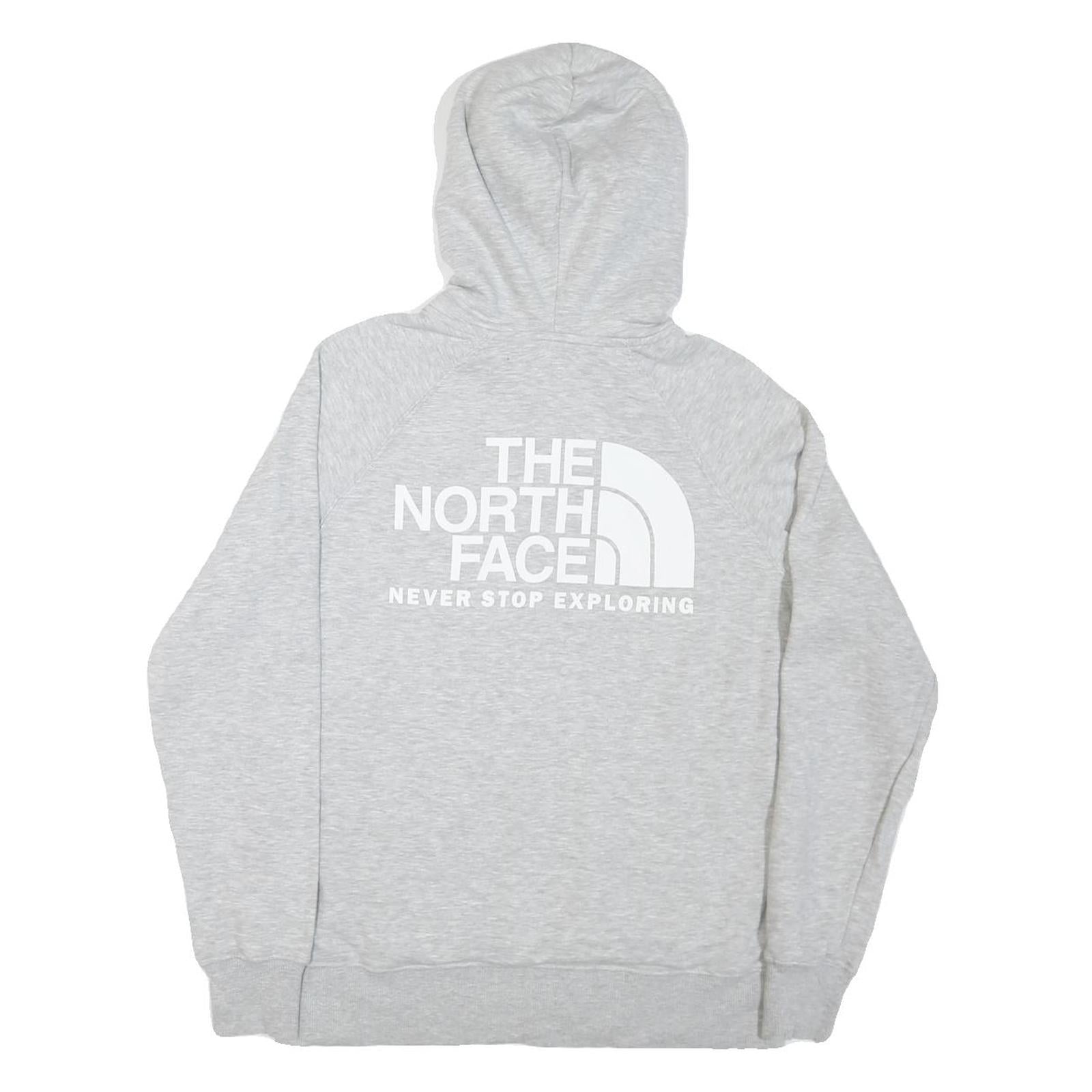 THE NORTH FACE Womens Grey Pullover Hoodie S Cotton Blend Casual Outdoor